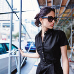 Cotton luxury Shirtdress black