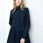 Blue Cotton Shirtdress Luxury Fashion Room 502