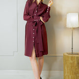 CHARLOTTE SHIRTDRESS BORDEAUX