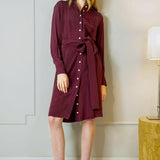 CHARLOTTE SHIRTDRESS BORDEAUX