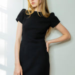Cap Sleeves Dress Little black Dress Rom 502