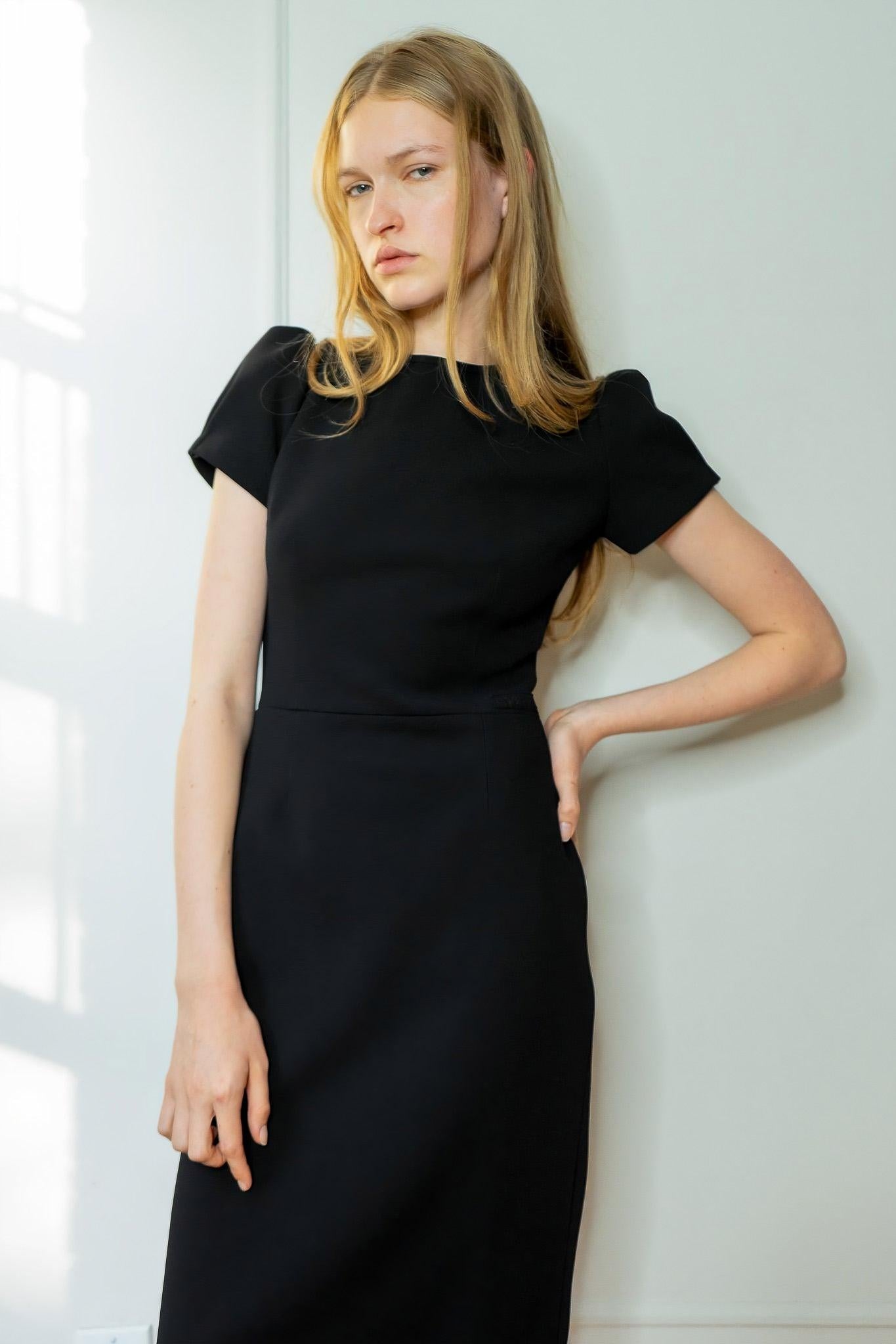 Cap Sleeves Dress Little black Dress Rom 502