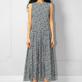 Maria Print Silk dress by Room 502