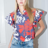 COUTURE PRINT RUFFLE BLOUSE - TINA - Room 502