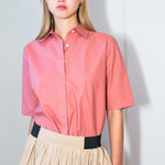EFFORTLESS UNIFORM COTTON SHIRT - BRANDO - ROSE - Room 502