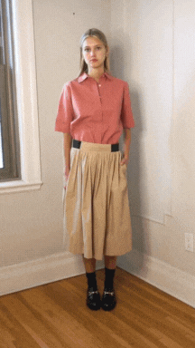EFFORTLESS UNIFORM COTTON SHIRT - BRANDO - ROSE - Room 502
