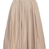ELASTIC ENGINEERED COTTON SKIRT - LISA - BEIGE - Room 502