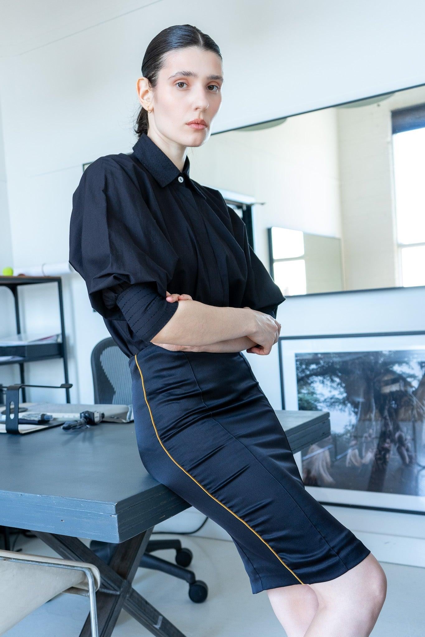 MARIE "EVERYDAY COUTURE SHIRT" MODEL 11 - BLACK - Room 502