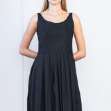 PRESTIGE SLEEVELESS DRESS - JULIETTE COTTON - BLACK - Room 502