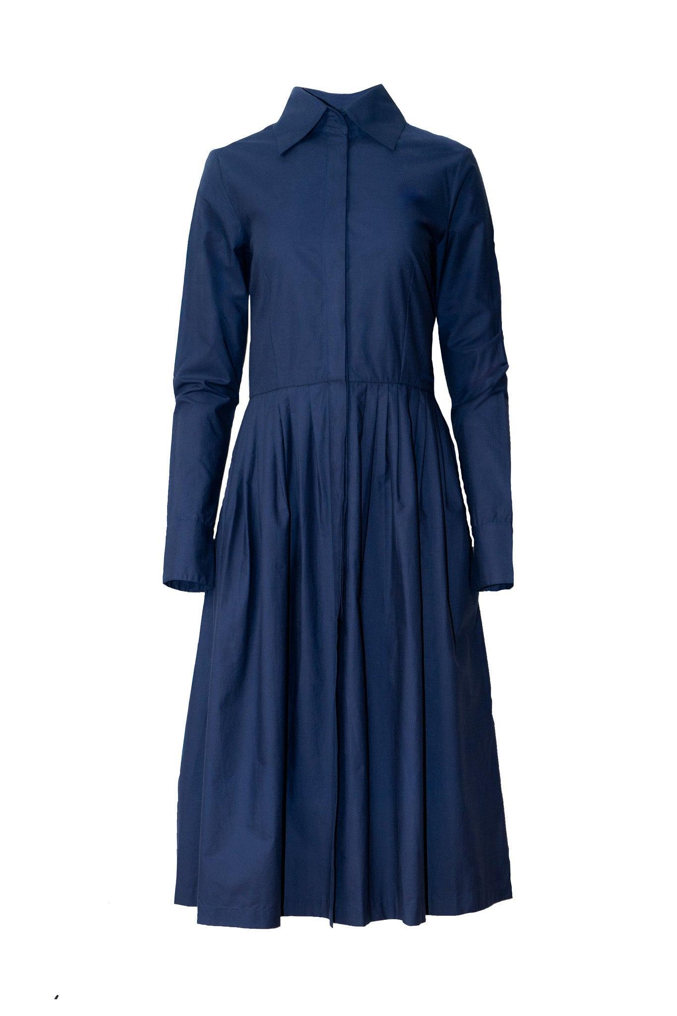 SHIRTDRESS MODEL 9 ZOE - BLUE INDIGO - Room 502