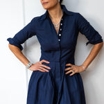 SHIRTDRESS MODEL 9 ZOE - BLUE INDIGO - Room 502