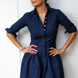 SHIRTDRESS MODEL 9 ZOE - BLUE INDIGO - Room 502