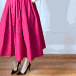 SLEEVELESS LUXURY DRESS - ANNA COTTON - RED - Room 502