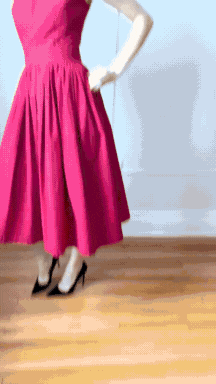 SLEEVELESS LUXURY DRESS - ANNA COTTON - RED - Room 502