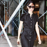 STEPHANIE SHIRTDRESS MODEL 2 - BLACK - Room 502