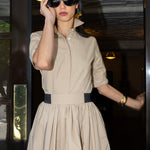 UNIFORM COTTON SHIRT - BRANDO - BEIGE - Room 502