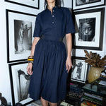 VERSATILE UNIFORM COTTON SHIRT - BRANDO - BLUE INDIGO - Room 502