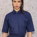 VERSATILE UNIFORM COTTON SHIRT - BRANDO - BLUE INDIGO - Room 502