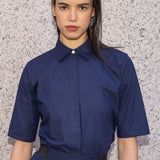 VERSATILE UNIFORM COTTON SHIRT - BRANDO - BLUE INDIGO - Room 502