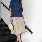 VERSATILE UNIFORM COTTON SHIRT - BRANDO - BLUE INDIGO - Room 502