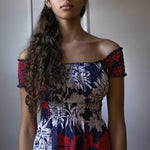 ANAIS SMOKED COTTON VOILE PRINT DRESS - Room 502