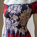 ANAIS SMOKED COTTON VOILE PRINT DRESS - Room 502