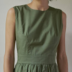 ANNA DRESS MODEL 5 - KHAKI GREEN - Room 502