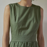 ANNA DRESS MODEL 5 - KHAKI GREEN - Room 502