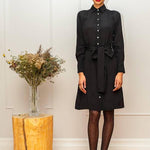 CHARLOTTE SHIRTDRESS- BLACK - Room 502