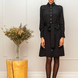 CHARLOTTE SHIRTDRESS- BLACK - Room 502
