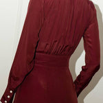 CHARLOTTE SHIRTDRESS BORDEAUX - Room 502