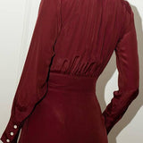 CHARLOTTE SHIRTDRESS BORDEAUX - Room 502