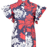 COUTURE PRINT RUFFLE BLOUSE - TINA - Room 502