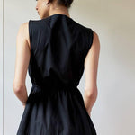 DRAWSTRING DRESS MODEL 1 VERONICA BLACK - Room 502
