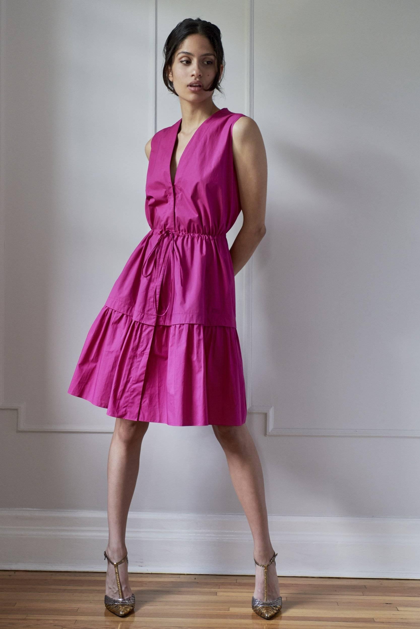 DRAWSTRING DRESS MODEL 1 VERONICA PINK - Room 502