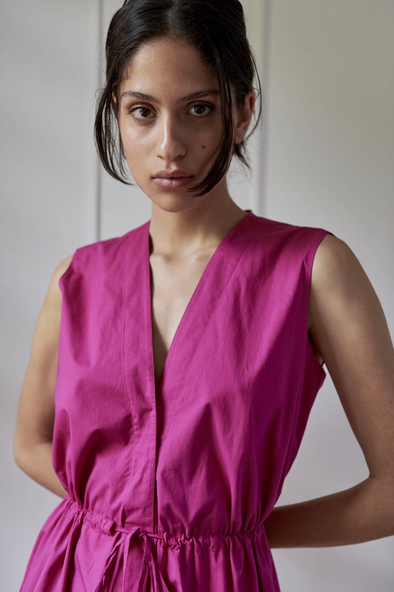 DRAWSTRING DRESS MODEL 1 VERONICA PINK - Room 502