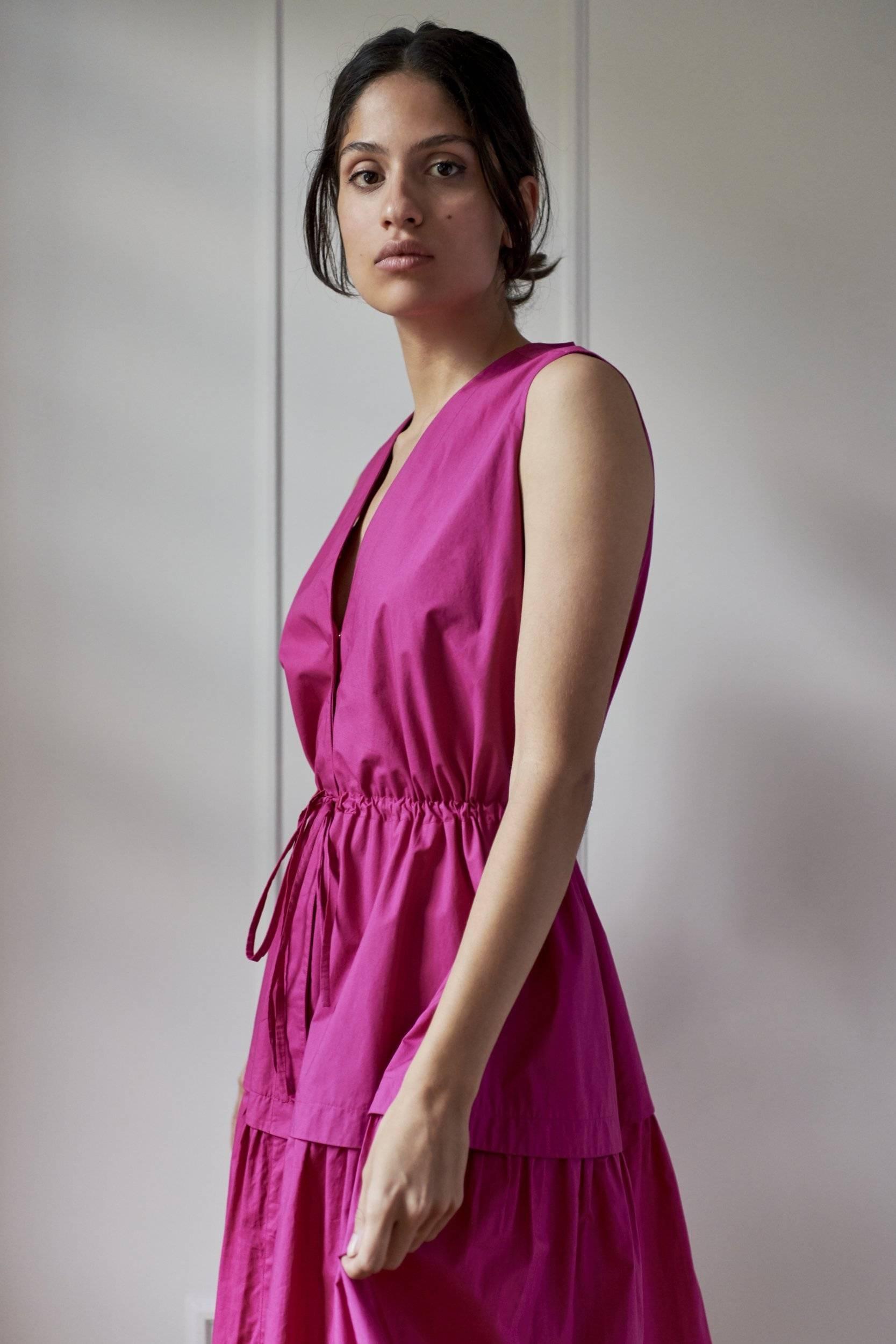 DRAWSTRING DRESS MODEL 1 VERONICA PINK - Room 502