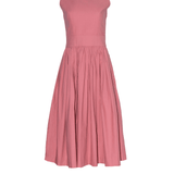 LUXURY SLEEVELESS DRESS - ANNA COTTON - ROSE - Room 502