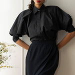 MARIE "EVERYDAY COUTURE SHIRT" MODEL 11 - BLACK - Room 502