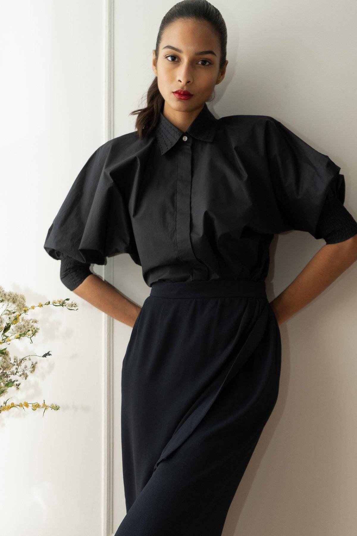 MARIE "EVERYDAY COUTURE SHIRT" MODEL 11 - BLACK - Room 502