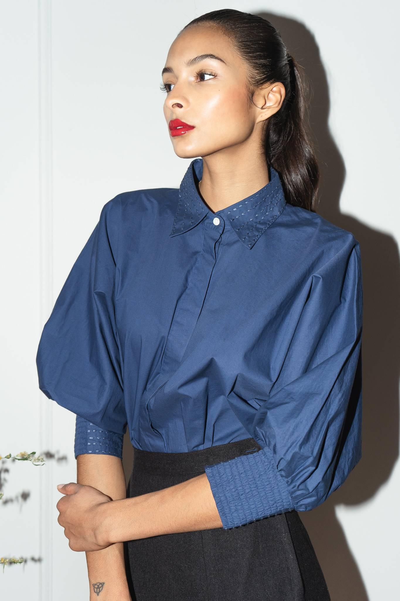 MARIE "EVERYDAY COUTURE SHIRT" MODEL 11 - BLUE - Room 502