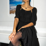 MICHELLE DRESS MODEL 19 - BLACK - Room 502