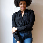 PAULA BLOUSE MODEL 14 BLACK - Room 502