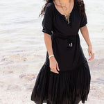 RESORT BEACH DRESS MODEL 8 LENA - BLACK - Room 502