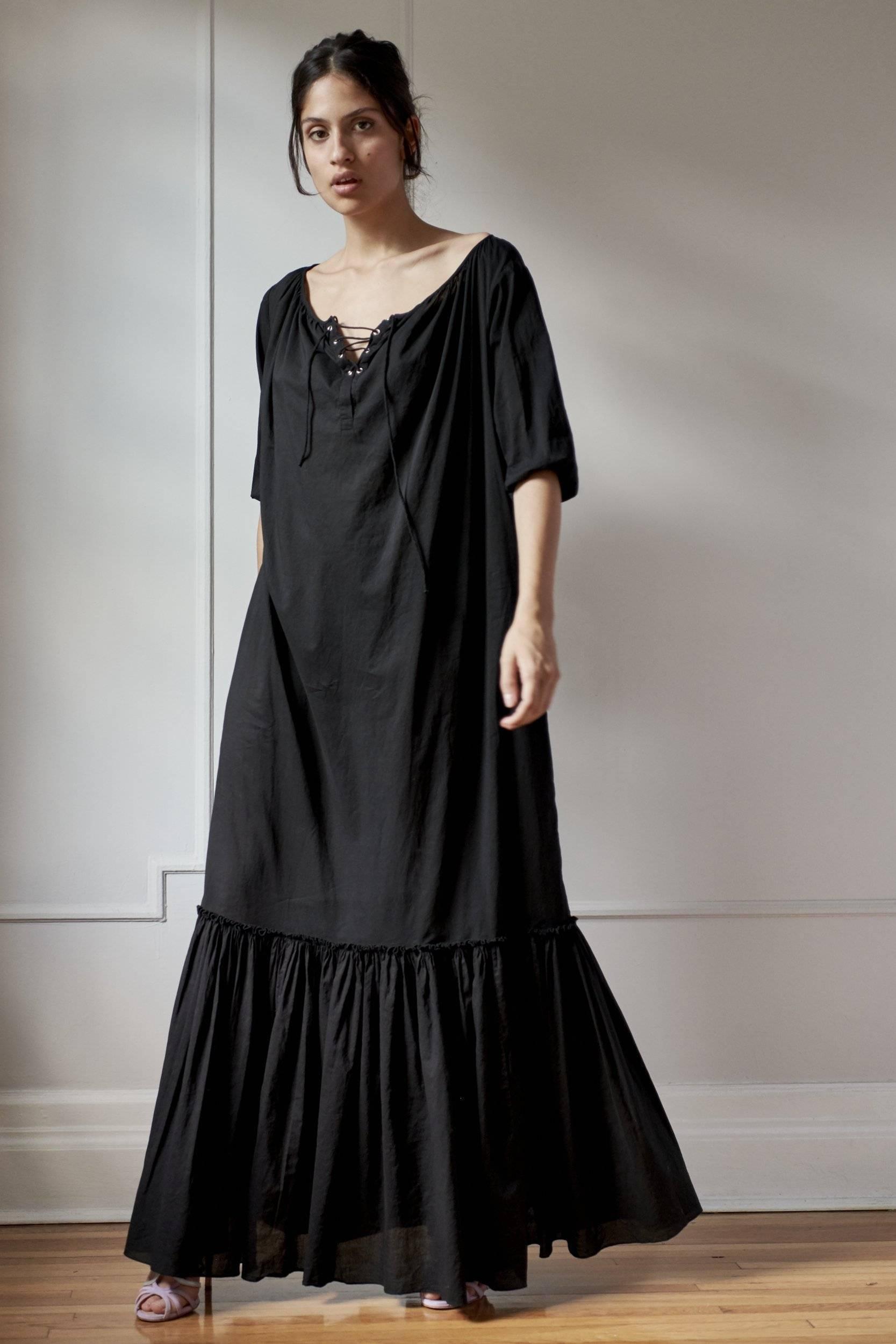 RESORT BEACH DRESS MODEL 8 LENA - BLACK - Room 502