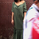 RESORT BEACH DRESS MODEL 8 LENA - KHAKI GREEN - Room 502