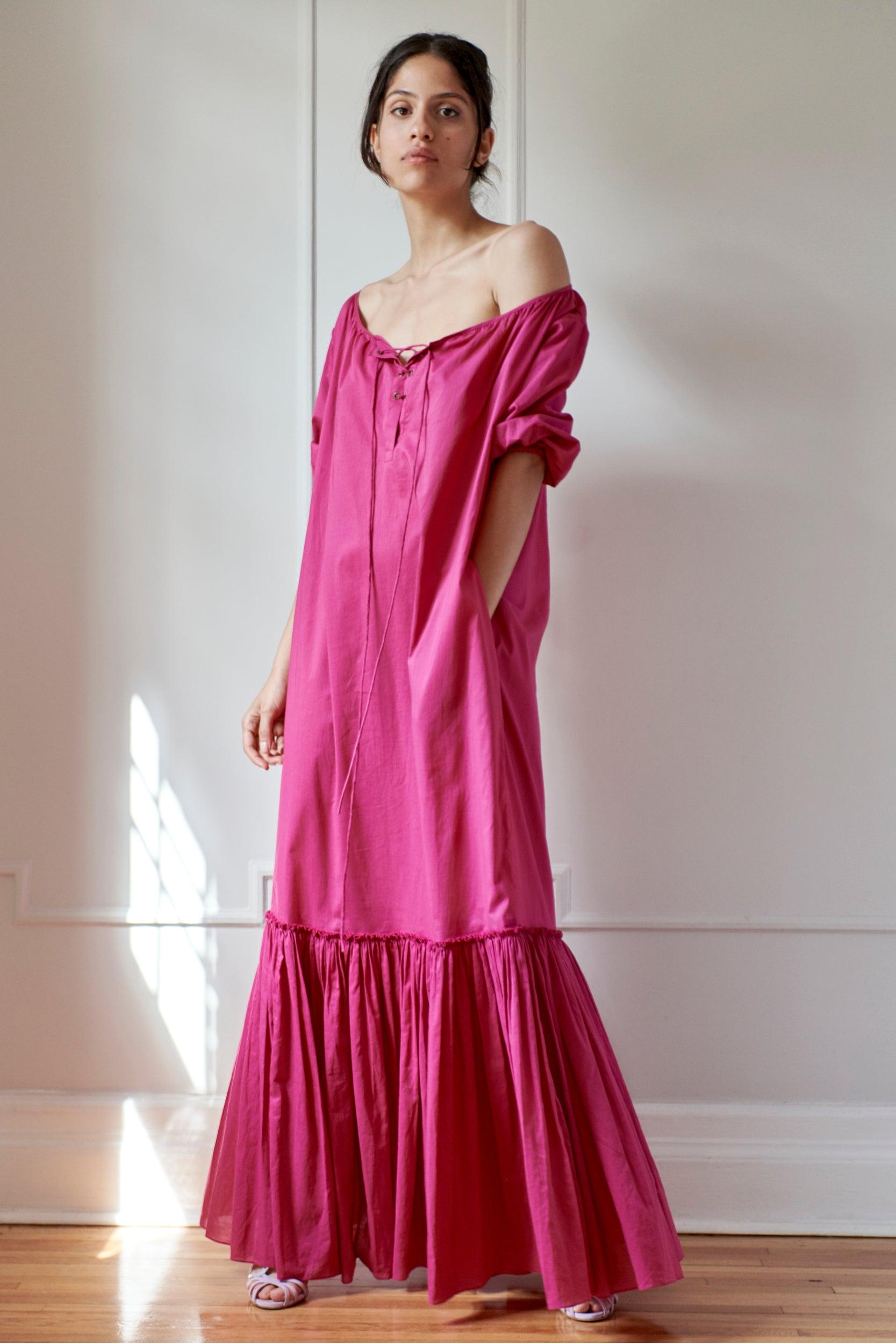 Resort Beach Dress - Model 8 - Lena - Pink - Room 502