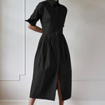 SHIRTDRESS MODEL 9 ZOE - BLACK - Room 502