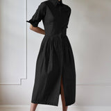 SHIRTDRESS MODEL 9 ZOE - BLACK - Room 502