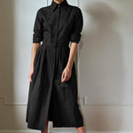 SHIRTDRESS MODEL 9 ZOE - BLACK - Room 502
